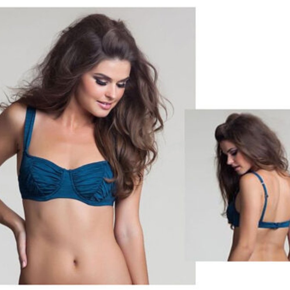 Betsey Johnson "shirr delight" bikini Size S